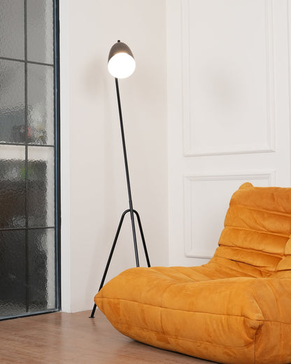 Lean Floor Lamp - Adjustable Metal LED Task Light, Black