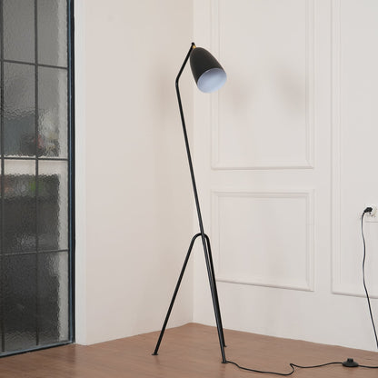 Lean Floor Lamp - Adjustable Metal LED Task Light, Black