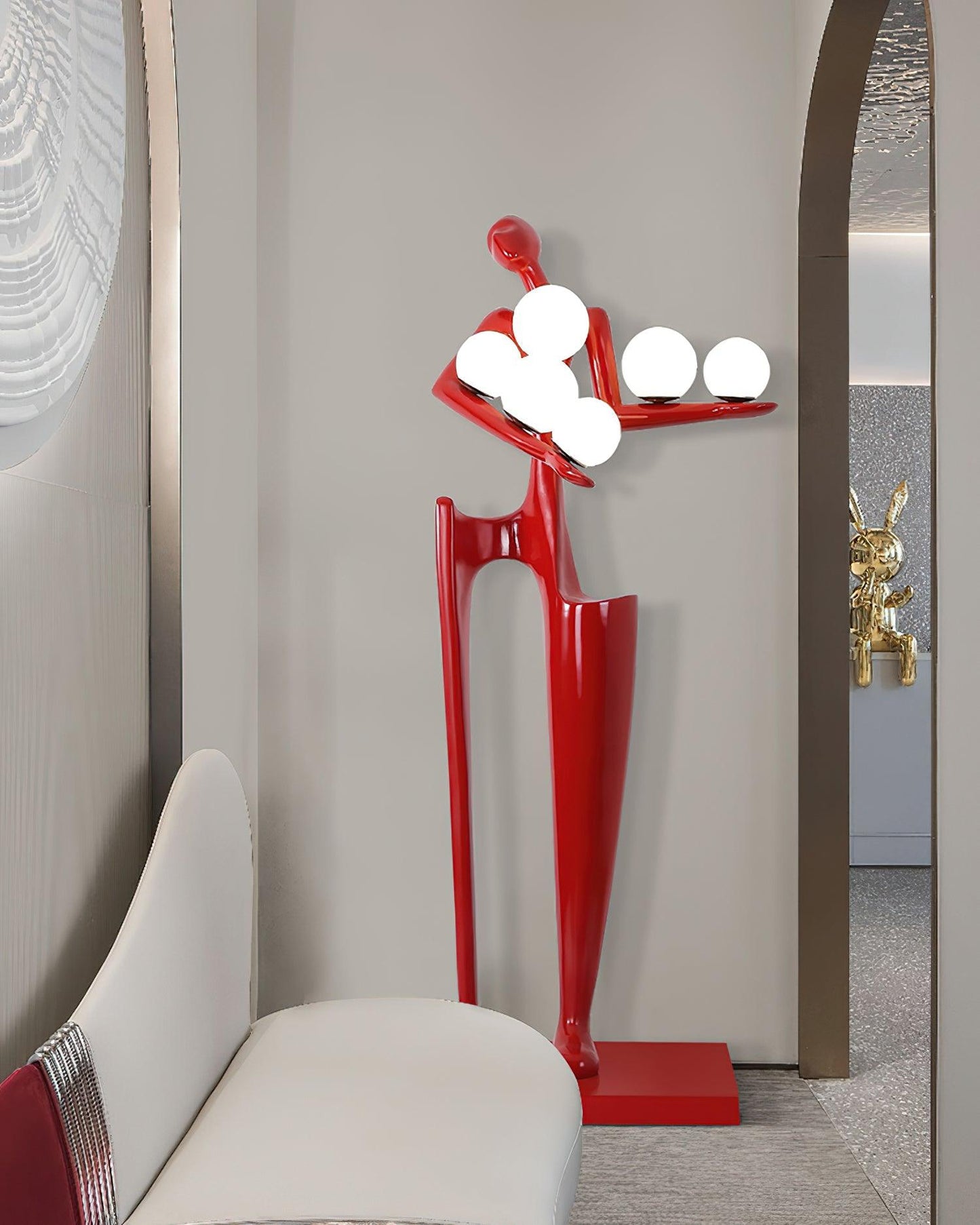 Guardian Sculpture Floor Lamp - Modern LED Design, Indoor Use