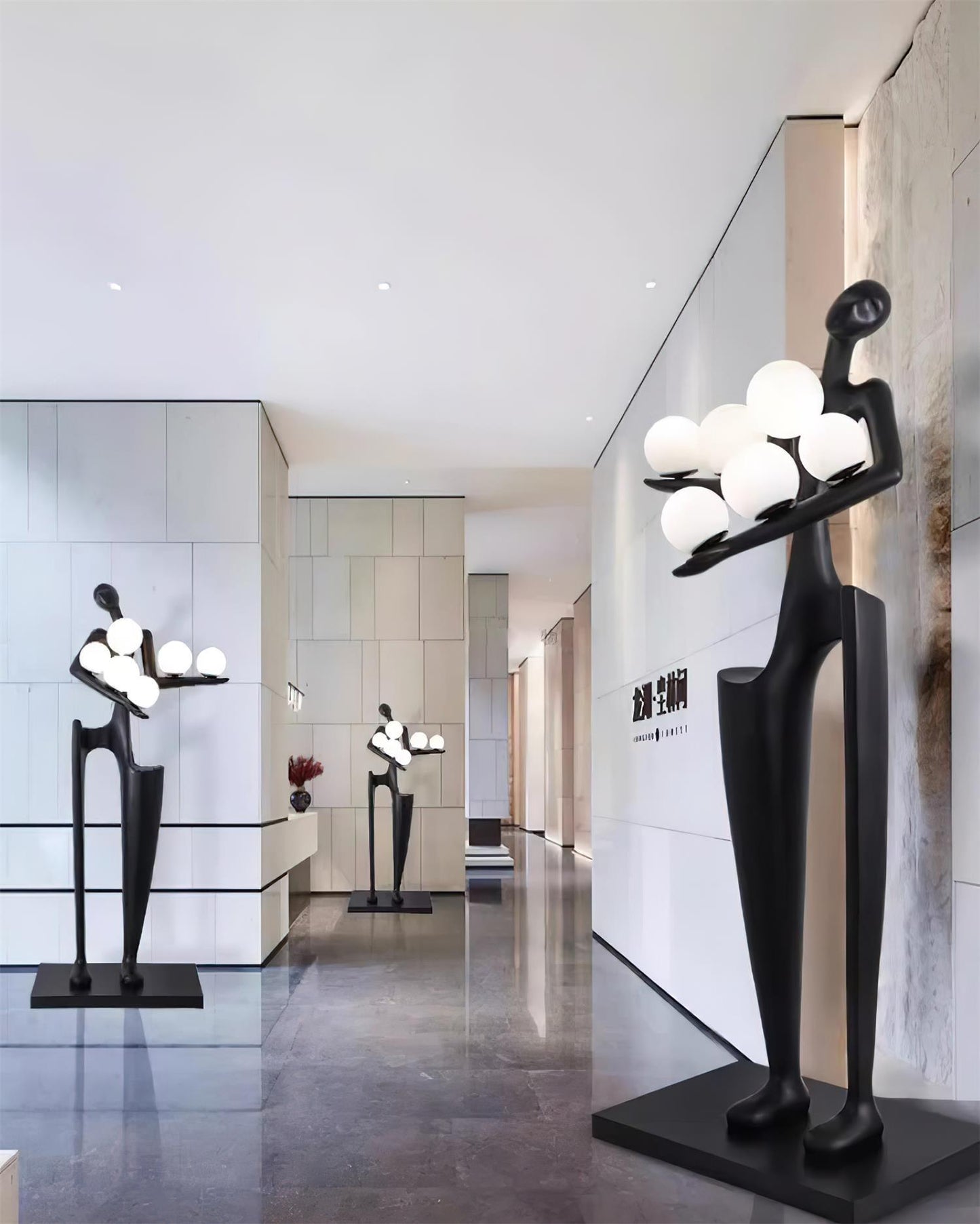 Guardian Sculpture Floor Lamp - Modern LED Design, Indoor Use