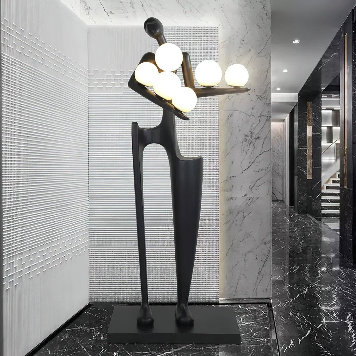 Guardian Sculpture Floor Lamp - Modern LED Design, Indoor Use
