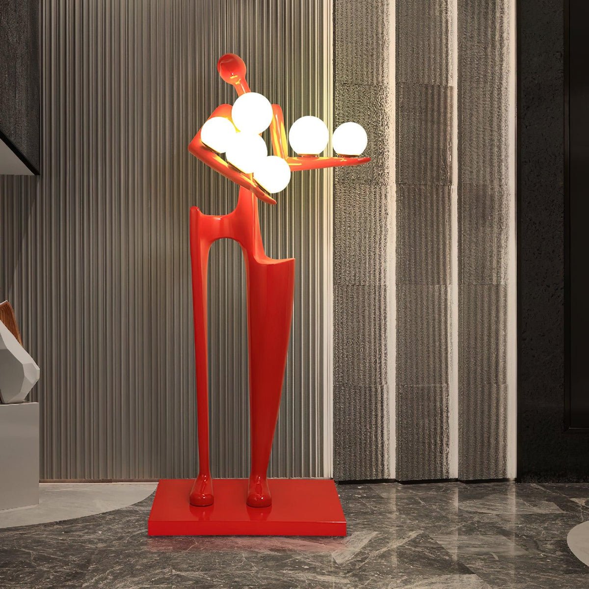 Guardian Sculpture Floor Lamp - Modern LED Design, Indoor Use
