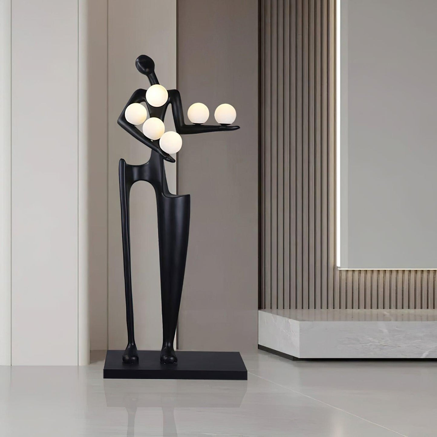 Guardian Sculpture Floor Lamp - Modern LED Design, Indoor Use