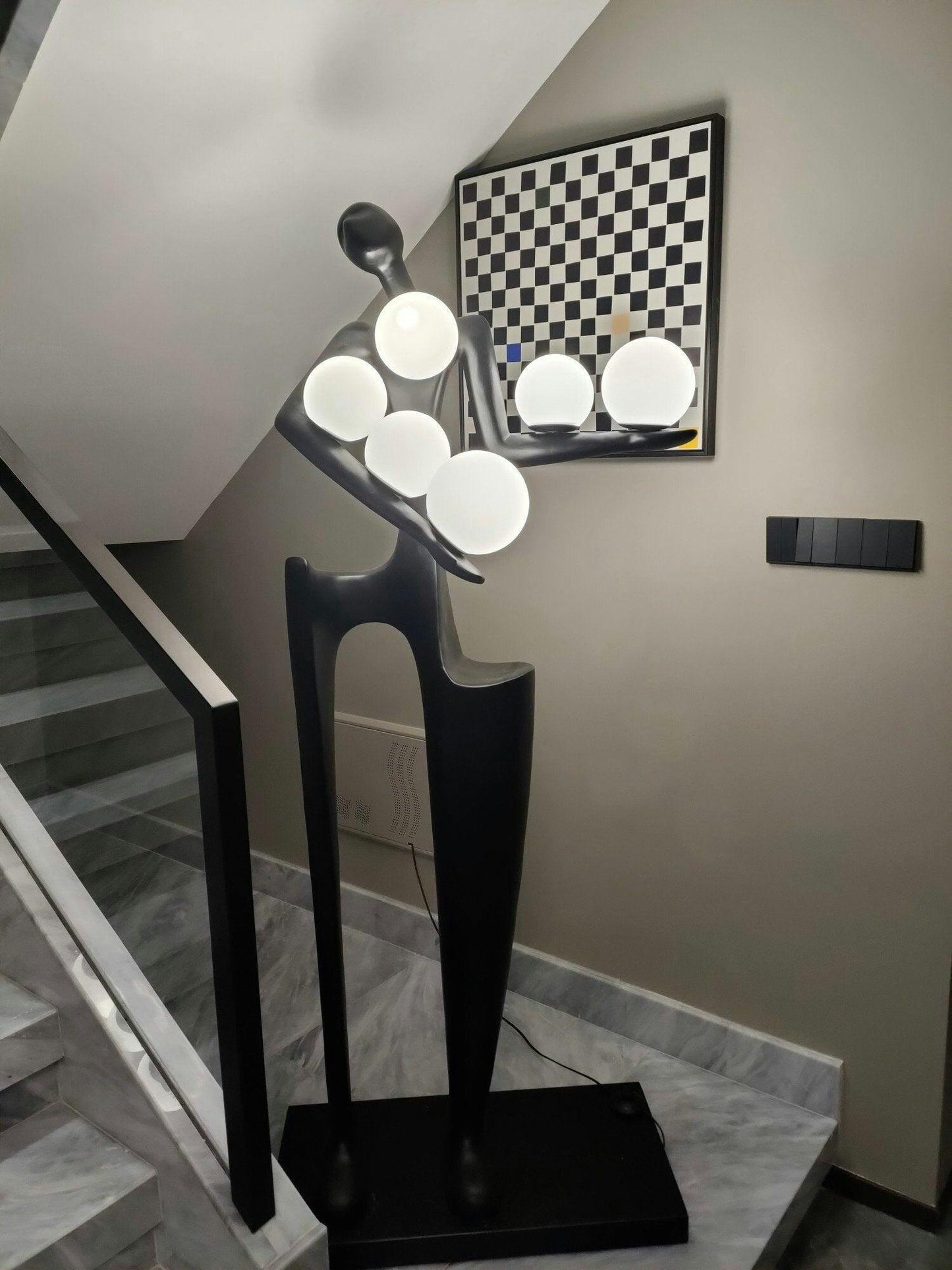 Guardian Sculpture Floor Lamp - Modern LED Design, Indoor Use