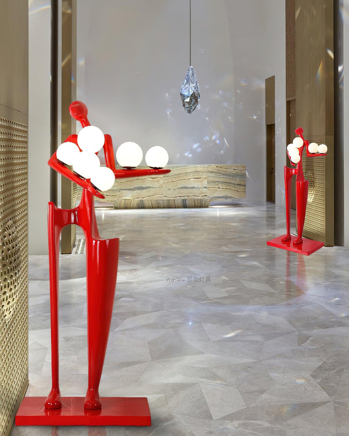Guardian Sculpture Floor Lamp - Modern LED Design, Indoor Use