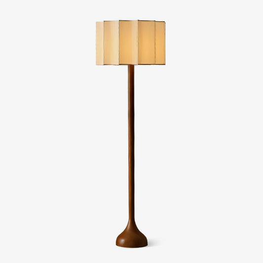 Hakka Floor Lamp LED Oak Base Indoor Lighting Beige Shade