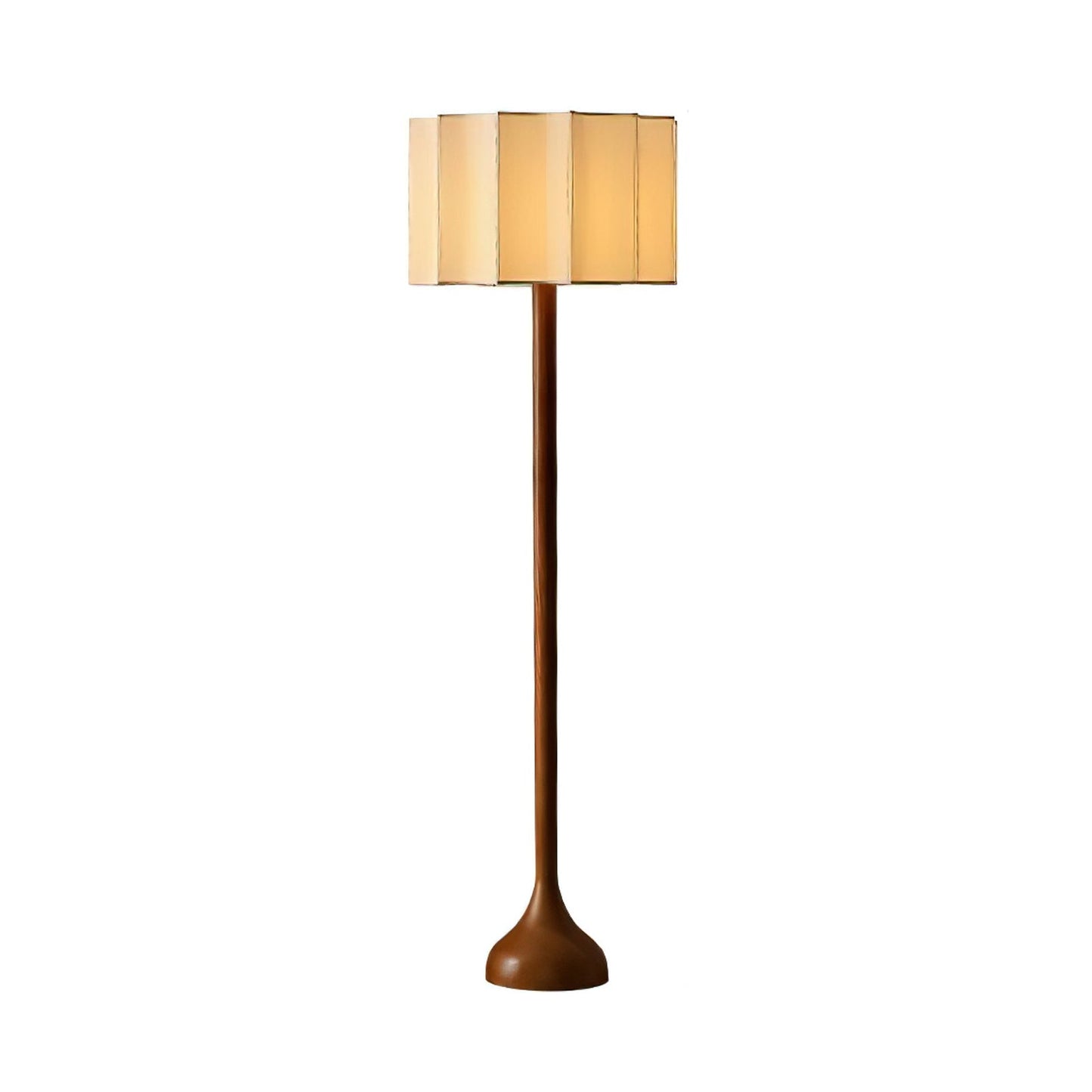 Hakka Floor Lamp LED Oak Base Indoor Lighting Beige Shade