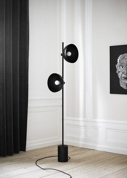 Studio Floor Lamp with LED, Black Metal, Indoor Lighting