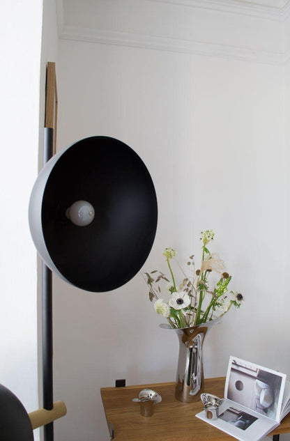 Studio Floor Lamp with LED, Black Metal, Indoor Lighting