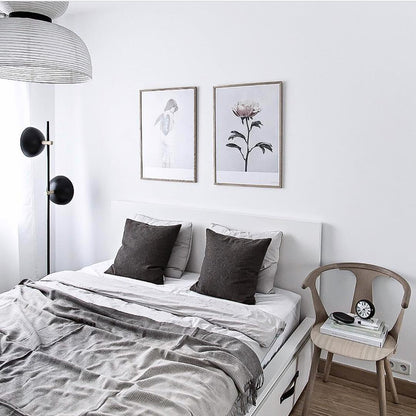 Studio Floor Lamp with LED, Black Metal, Indoor Lighting
