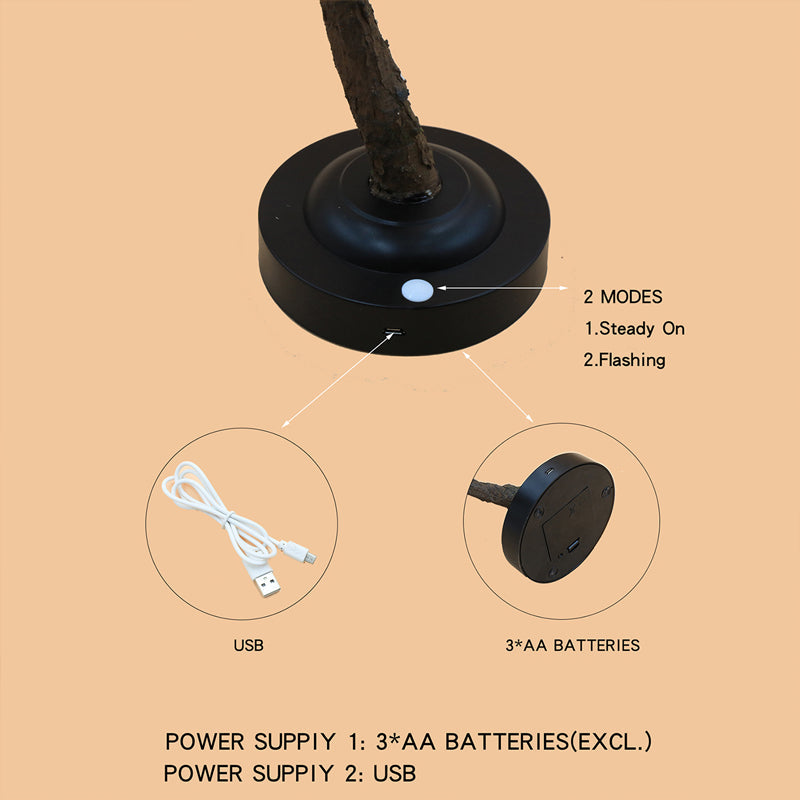 Frendorf Boom Table Lamp - Adjustable Tree Design, USB/Battery