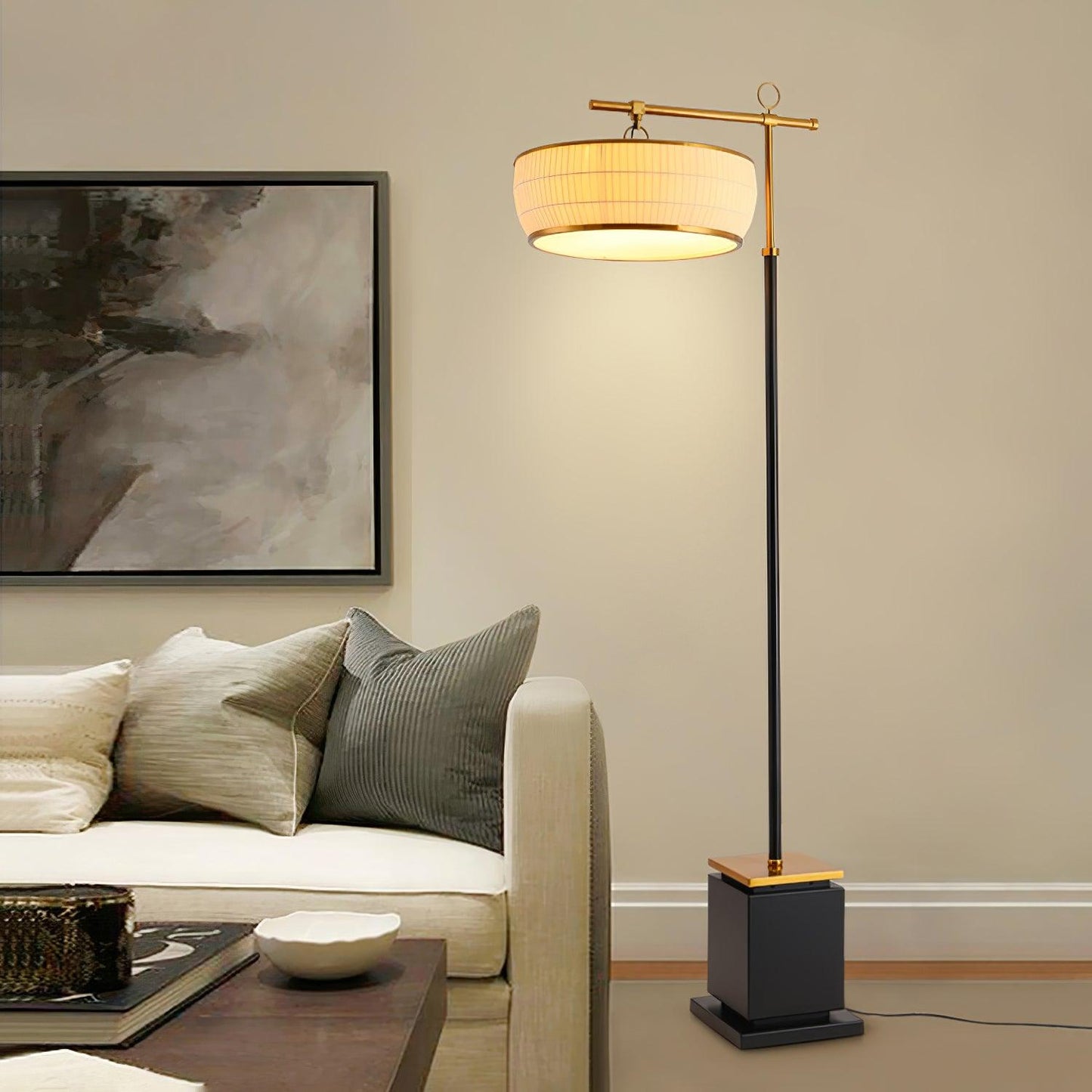 Hejun Fabric Floor Lamp with LED Bulb - Indoor Lighting