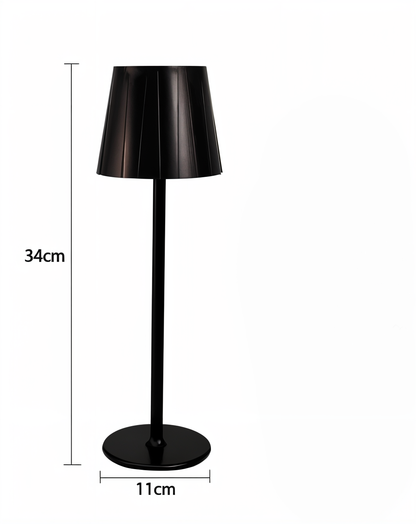 AcrylLume Wireless LED Table Lamp with Pleated Design