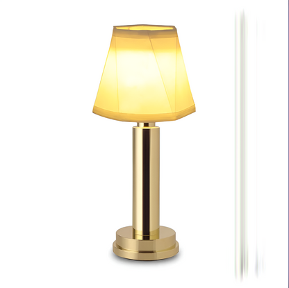 Vintage Flare Dimmable Aluminium Table Lamp with Fabric Shade