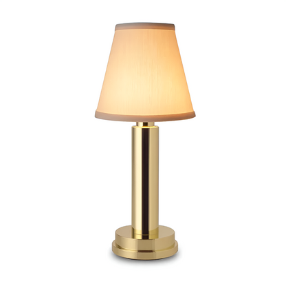 Vintage Flare Dimmable Aluminium Table Lamp with Fabric Shade