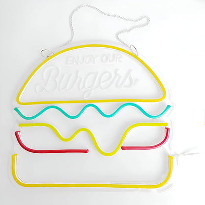 Fast Food Neon Sign - Colorful USB LED Night Light