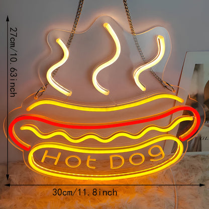 Fast Food Neon Sign - Colorful USB LED Night Light