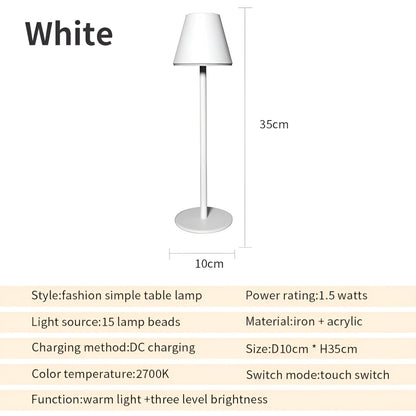 RoyaleGlow Modern LED Table Lamp with Touch Control & USB Port