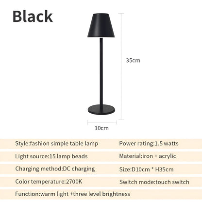 RoyaleGlow Modern LED Table Lamp with Touch Control & USB Port