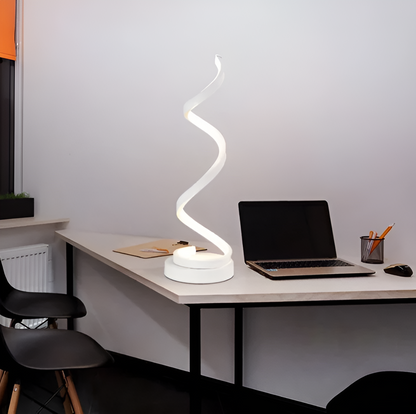 Radiant Curve - Spiral LED Desk Lamp with Touch Control