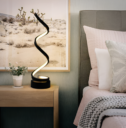 Radiant Curve - Spiral LED Desk Lamp with Touch Control