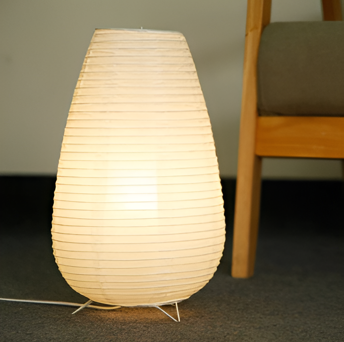 Retro-Chic Lamp - Japanese Elegance Rice Paper LED Light