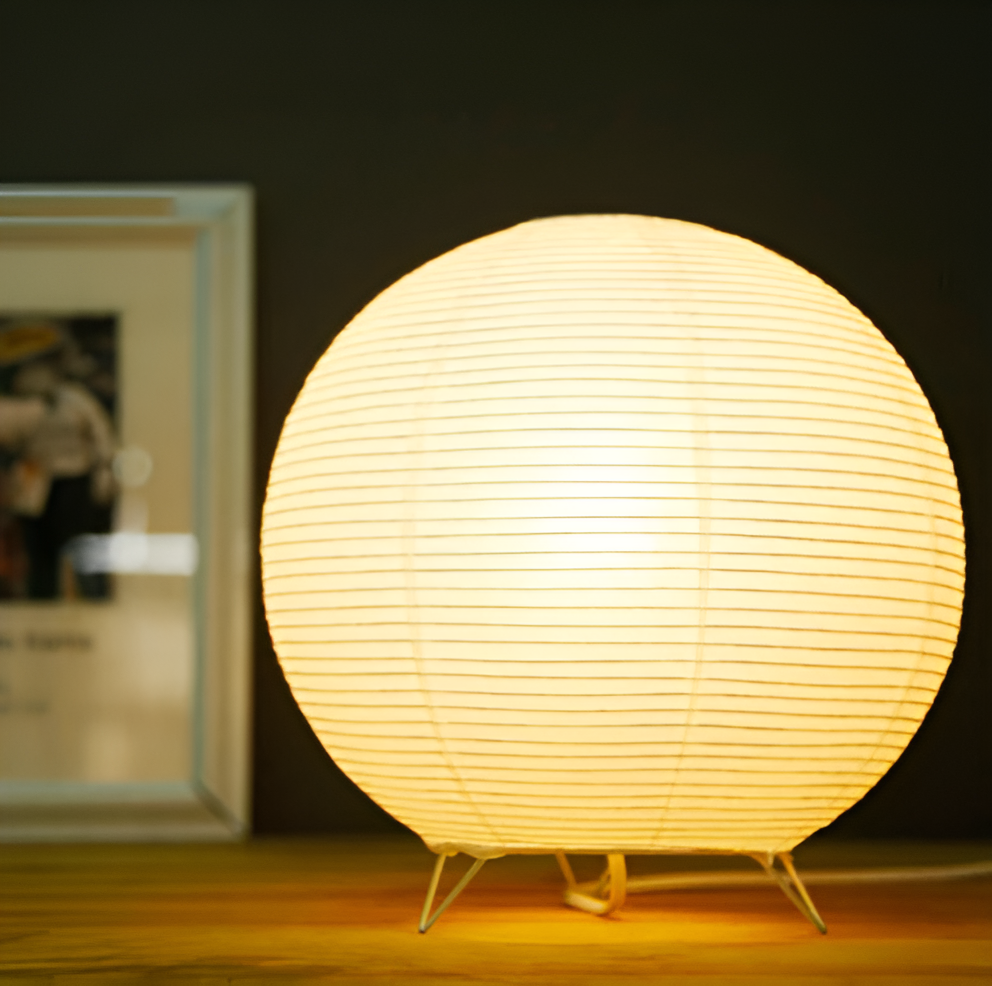 Retro-Chic Lamp - Japanese Elegance Rice Paper LED Light