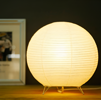 Retro-Chic Lamp - Japanese Elegance Rice Paper LED Light