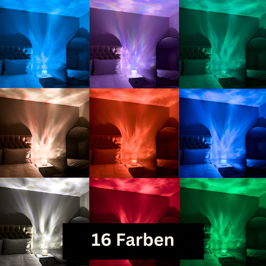 RippleRays - Vibrant 16 Color Water Ripple Projector Light