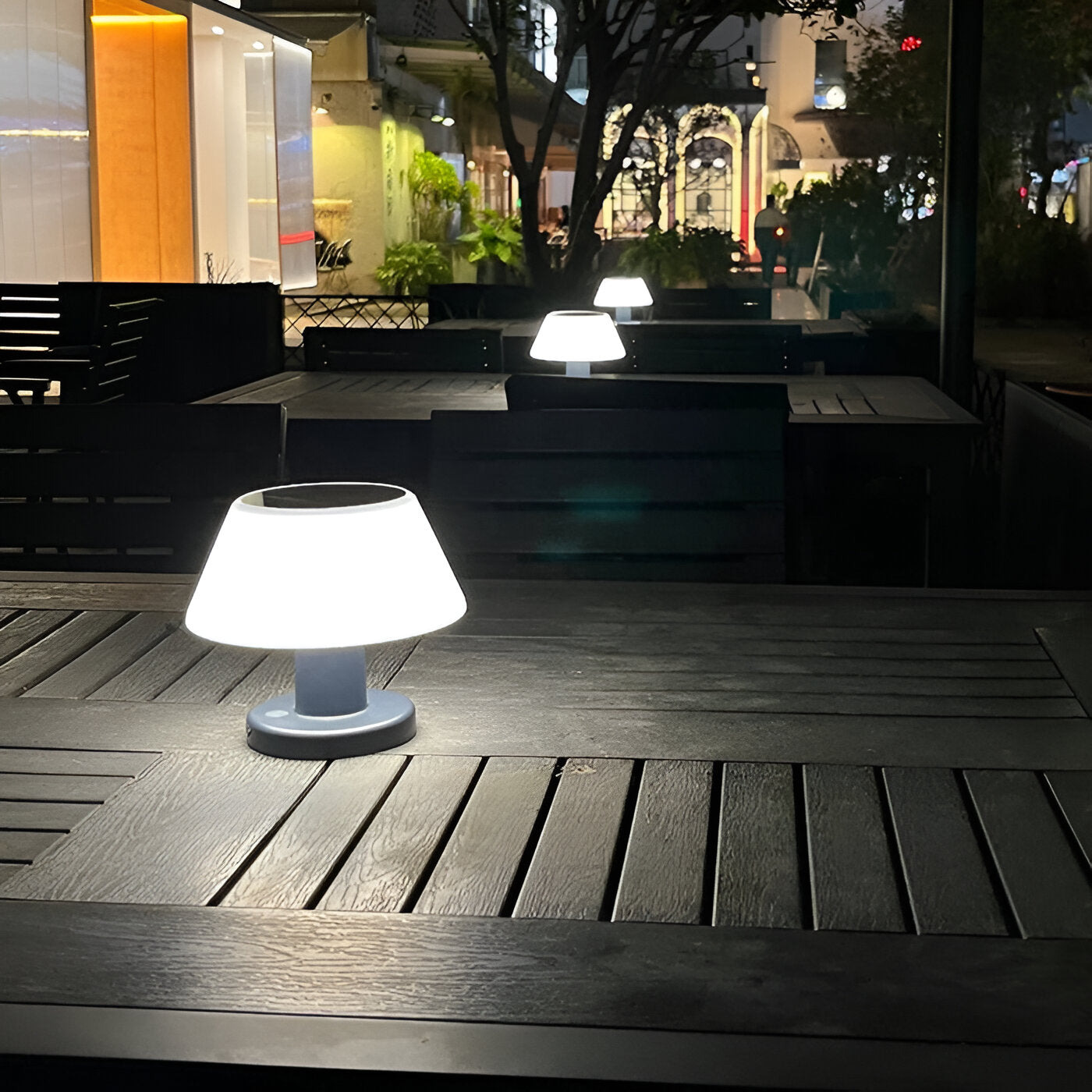 TinySolar Table Lamp - Solar-Powered Indoor & Outdoor Light