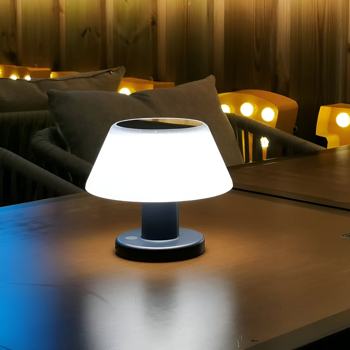 TinySolar Table Lamp - Solar-Powered Indoor & Outdoor Light