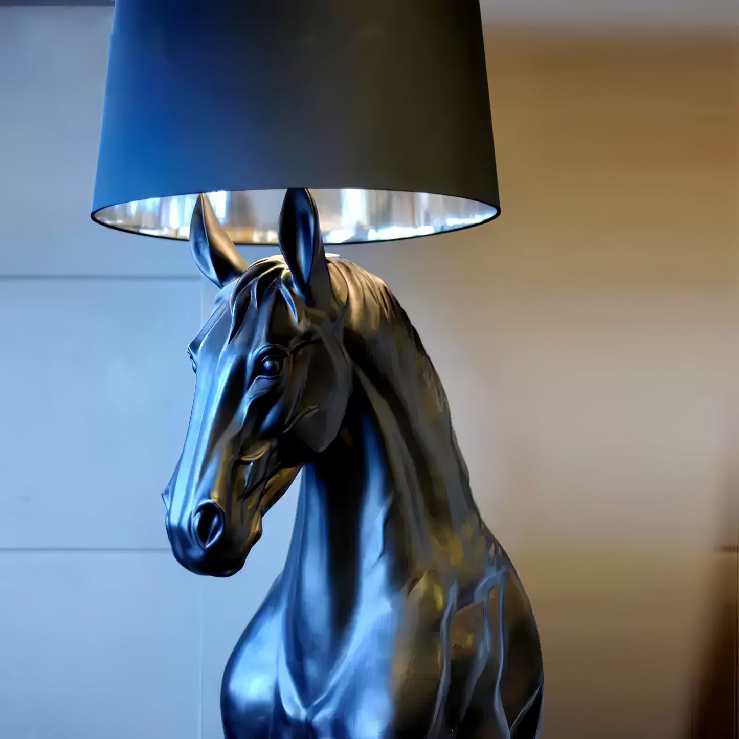 Horse Statue Floor Lamp with LED Light - Indoor Decor