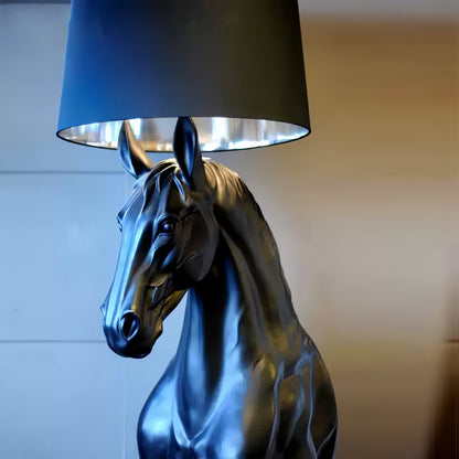 Horse Statue Floor Lamp with LED Light - Indoor Decor