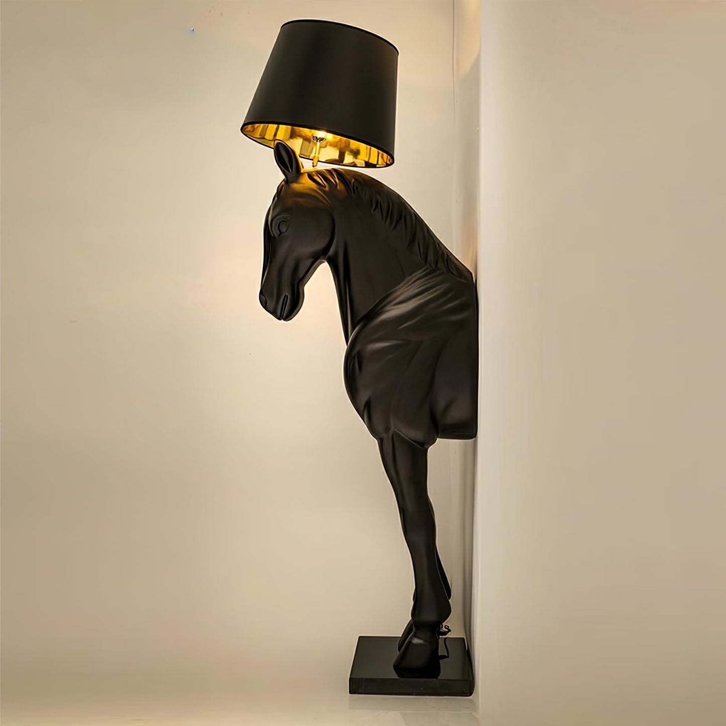 Horse Statue Floor Lamp with LED Light - Indoor Decor