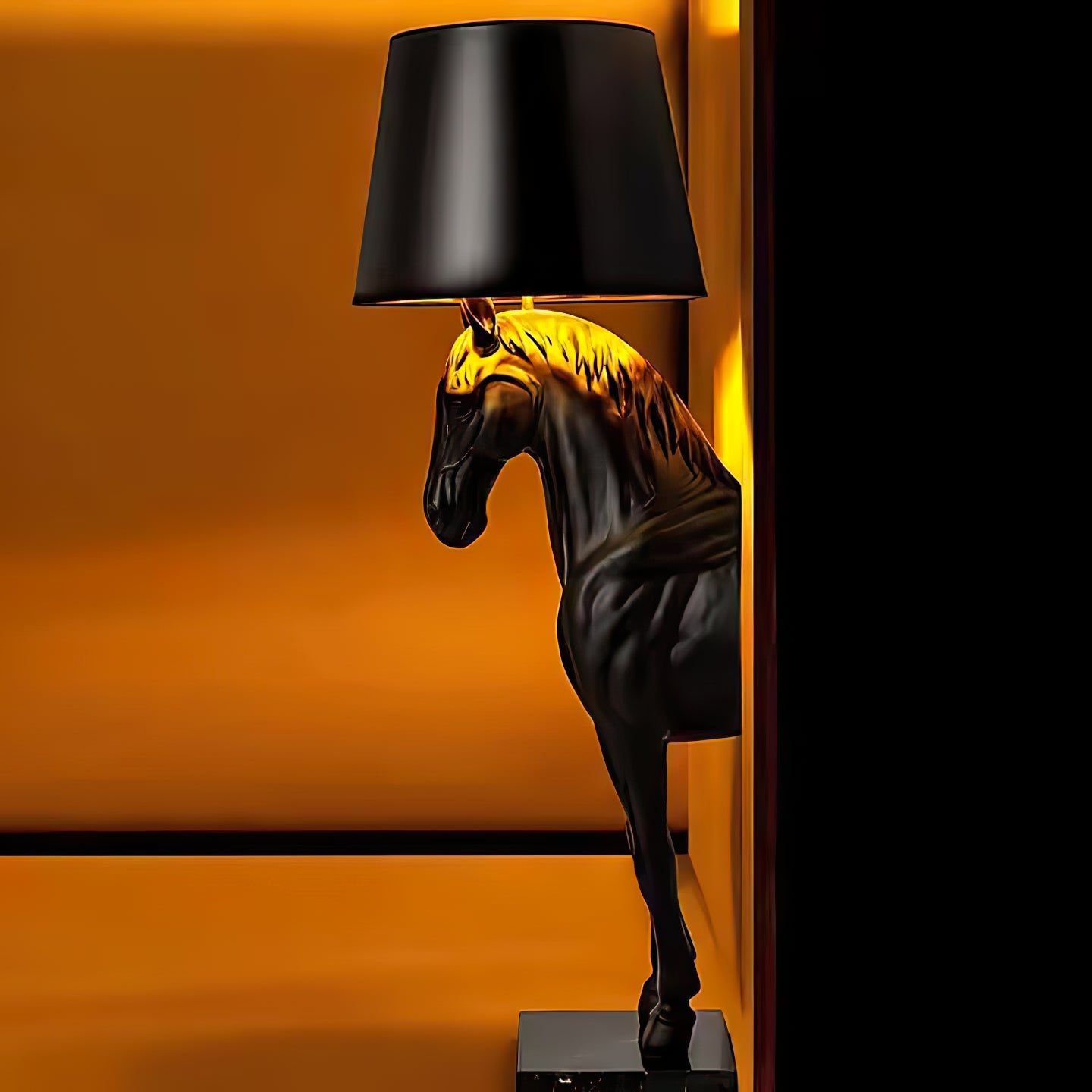 Horse Statue Floor Lamp with LED Light - Indoor Decor