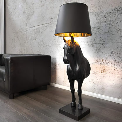 Horse Statue Floor Lamp with LED Light - Indoor Decor