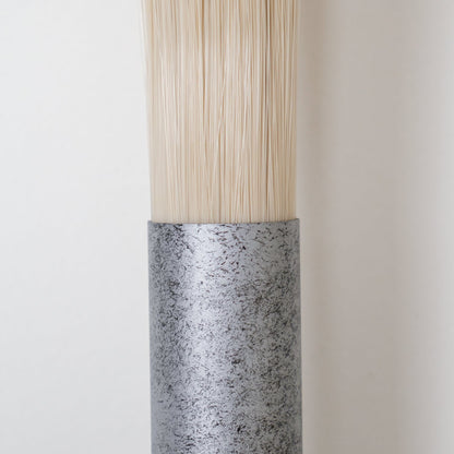 Horsehair Wall Lamp with Wrought Iron and Glass Design