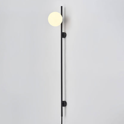 Houseof Plug-in Wall Light with White Glass Shade LED