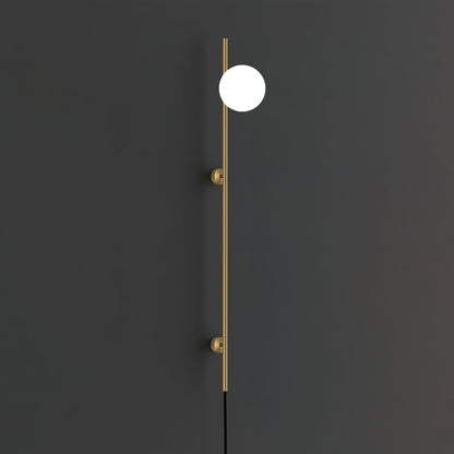 Houseof Plug-in Wall Light with White Glass Shade LED