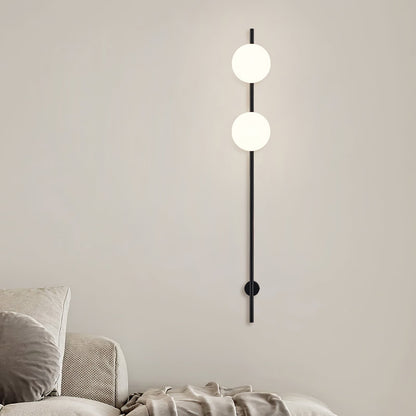 Houseof Plug-in Wall Light with White Glass Shade LED