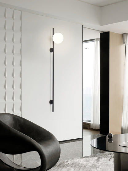 Houseof Plug-in Wall Light with White Glass Shade LED