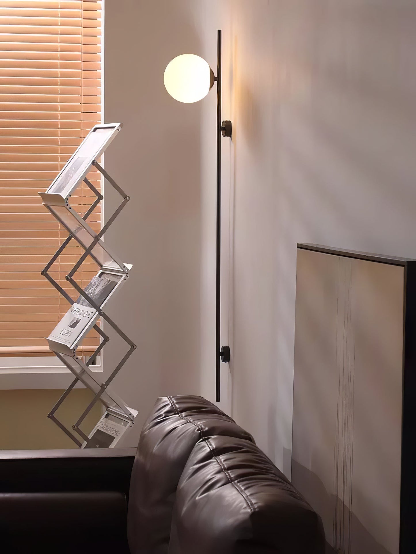 Houseof Plug-in Wall Light with White Glass Shade LED