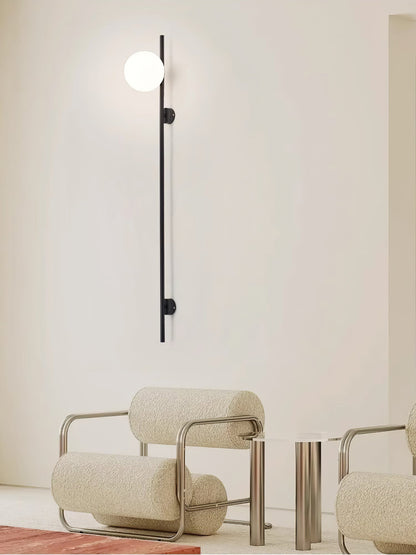 Houseof Plug-in Wall Light with White Glass Shade LED