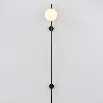 Houseof Plug-in Wall Light with White Glass Shade LED