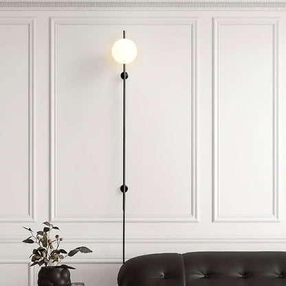 Houseof Plug-in Wall Light with White Glass Shade LED