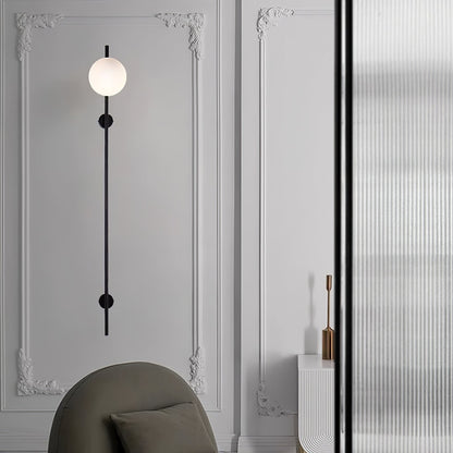 Houseof Plug-in Wall Light with White Glass Shade LED