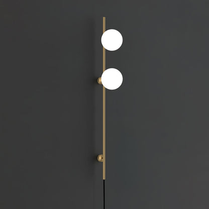 Houseof Plug-in Wall Light with White Glass Shade LED