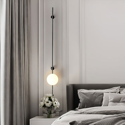 Houseof Plug-in Wall Light with White Glass Shade LED