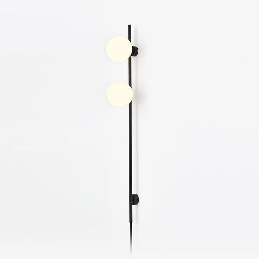 Houseof Plug-in Wall Light with White Glass Shade LED