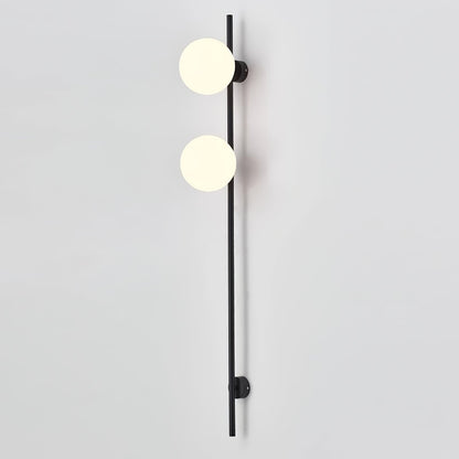 Houseof Plug-in Wall Light with White Glass Shade LED